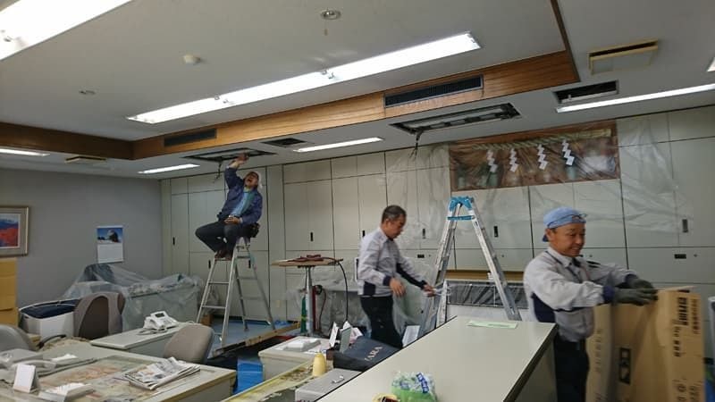 ビル空調入れ替え工事風景