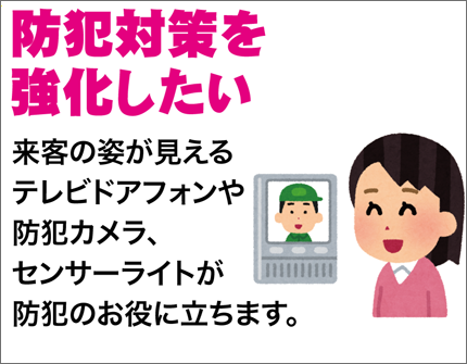 防犯対策を強化したい