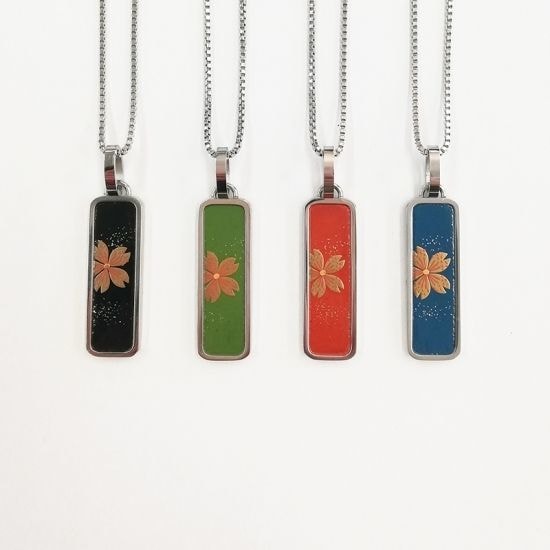 漆トップネックレス　桜